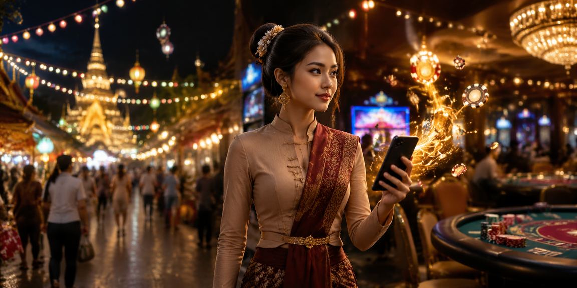 မြန်မာနိုင်ငံ ညဈေးကွက်တွင် အွန်လိုင်းကာစီနိုကစားနေသော ပုံ
